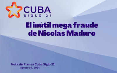 Nota de Prensa: El inútil mega fraude de Nicolás Maduro