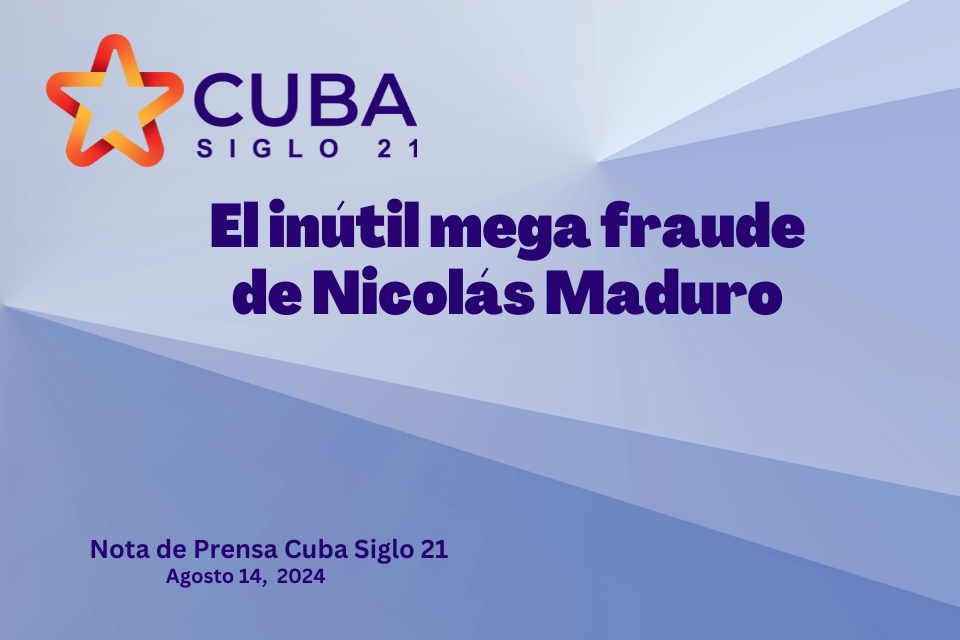 Nota de Prensa: El inútil mega fraude de Nicolás Maduro