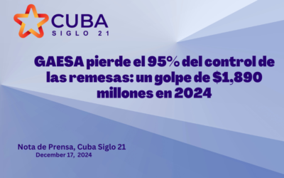 GAESA pierde el 95% del control de las remesas: un golpe de $1,890 millones en 2024