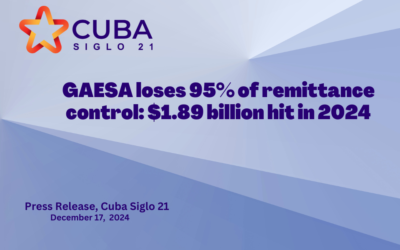 GAESA loses 95% of remittance control: $1.89 billion hit in 2024