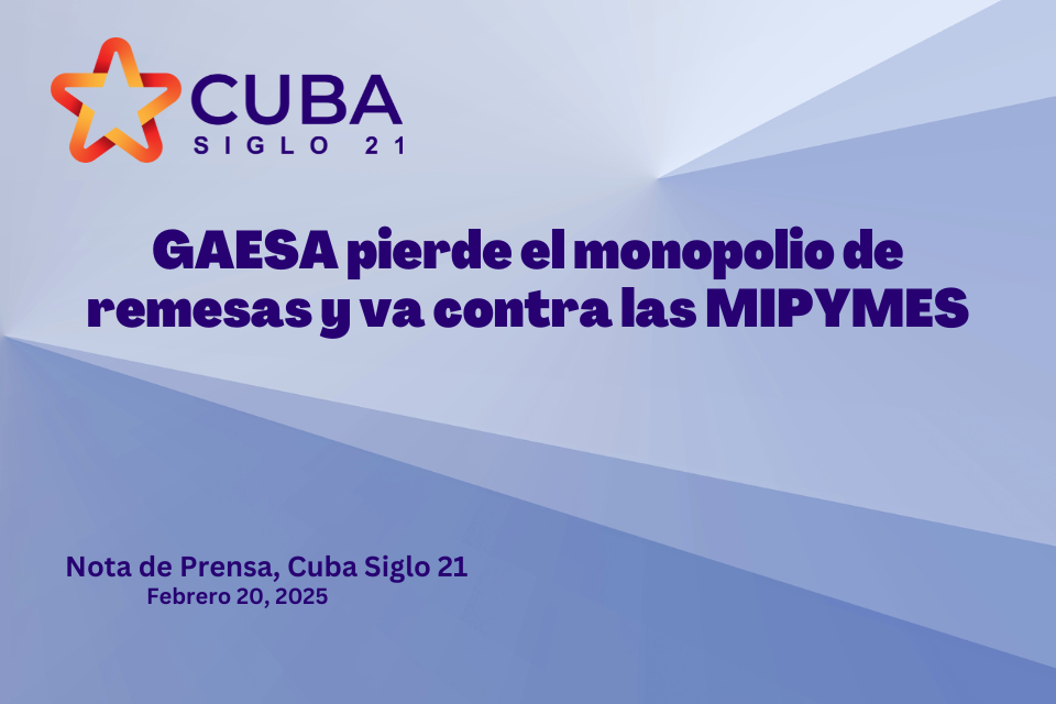 GAESA pierde el monopolio de remesas y va contra las MIPYMES