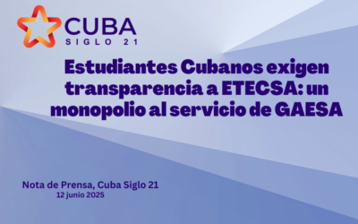 Estudiantes Cubanos exigen transparencia a ETECSA: un monopolio al servicio de GAESA