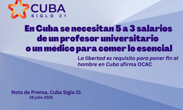 En Cuba se necesitan 5 a 3 salarios de un profesor universitario  o un médico para comer lo esencial