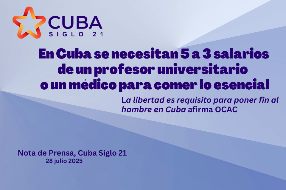 En Cuba se necesitan 5 a 3 salarios de un profesor universitario  o un médico para comer lo esencial