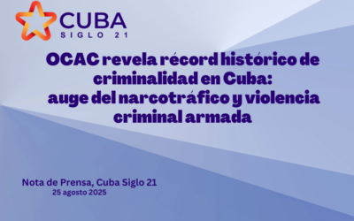 OCAC revela récord histórico de criminalidad en Cuba:  auge del narcotráfico y violencia criminal armada