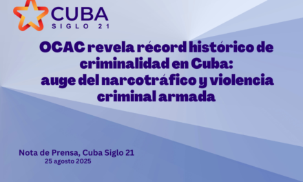 OCAC revela récord histórico de criminalidad en Cuba:  auge del narcotráfico y violencia criminal armada