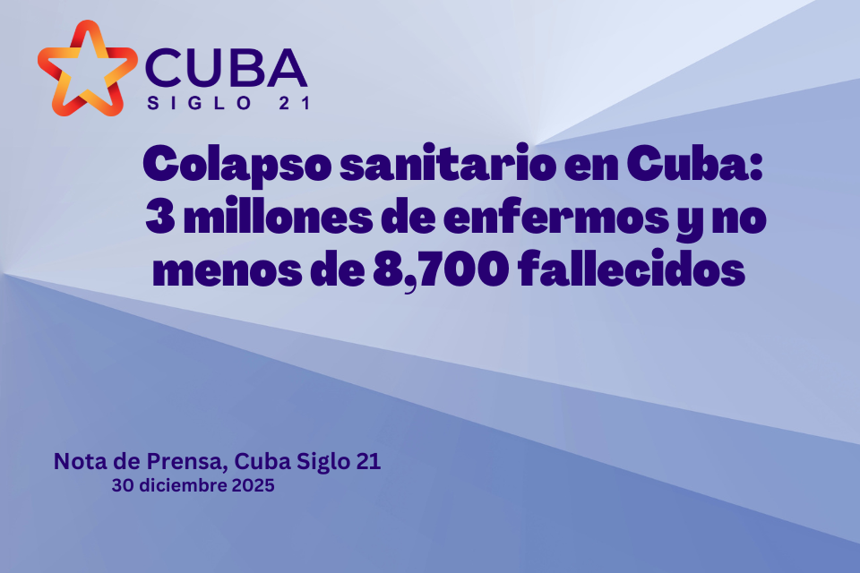 Colapso sanitario en Cuba: 3 millones de enfermos y no menos de 8,700 fallecidos