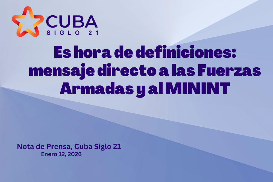 Es hora de definiciones: mensaje directo a las Fuerzas Armadas y al MININT
