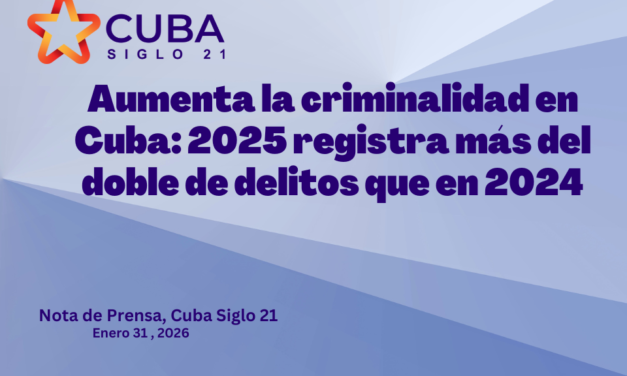 Aumenta la criminalidad en Cuba: 2025 registra más del doble de delitos que en 2024