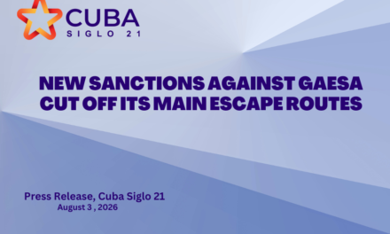 NEW SANCTIONS AGAINST GAESA CUT OFF ITS MAIN ESCAPE ROUTES